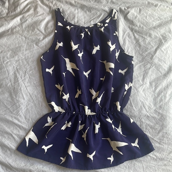 Paper Crane Tops - Paper Crane Peplum Tank Top